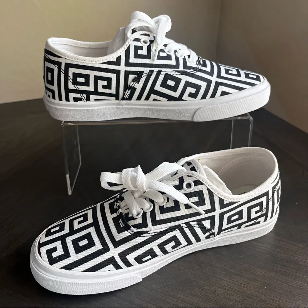 UNIF x BAD ACID Unisex Low 69 Sneakers in Black & White Size 7.5 NEW